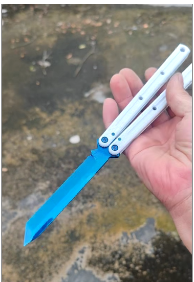 Cold Blade Kraken Balisong Ceramic Coating Aluminum Alloy Handle Stainless Steel Step Fake Blade Bushing