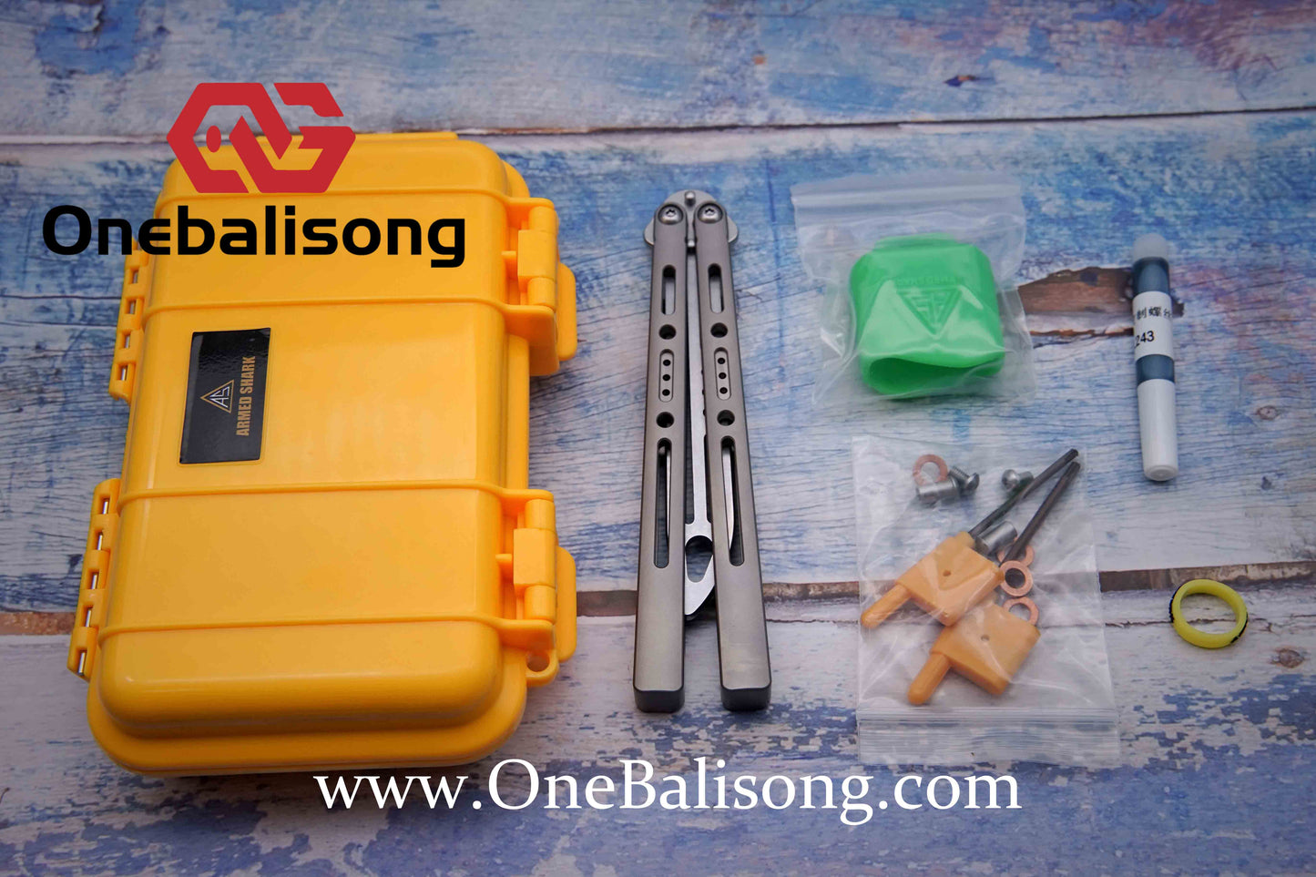 ARMED SHARK sentry clone Titanium handle stainless steel blade Bushing