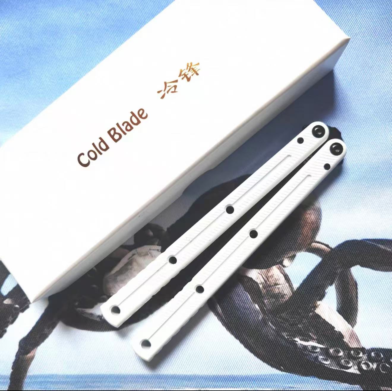 Cold Blade Kraken Balisong Ceramic Coating Aluminum Alloy Handle Stainless Steel Step Fake Blade Bushing