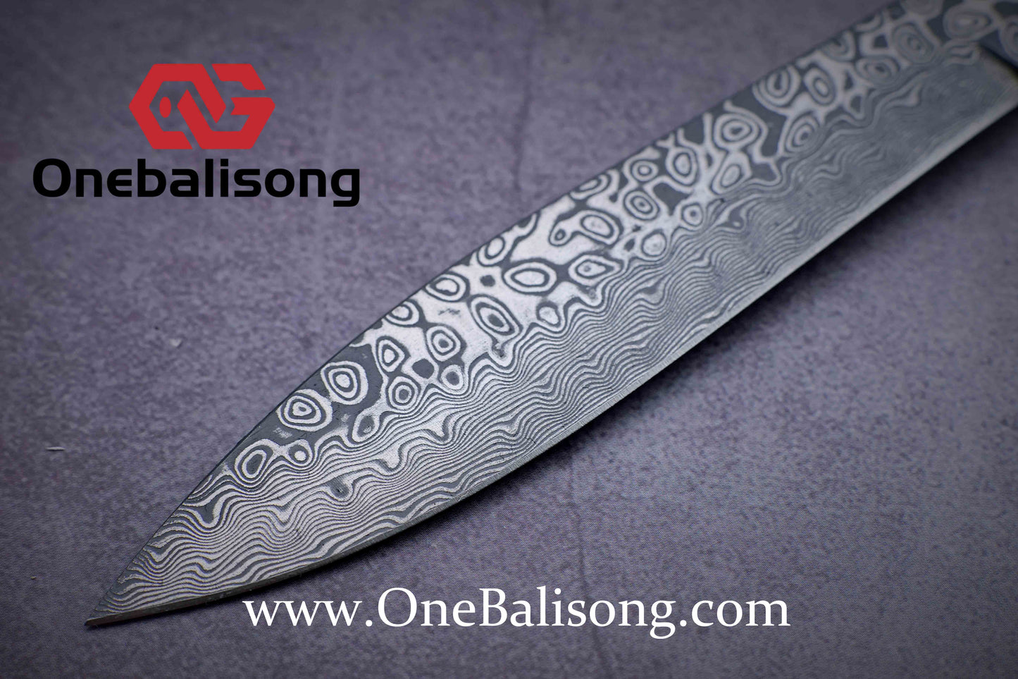 theone ex10 clone titanium handle + carbon fiber patch Damascus blade
