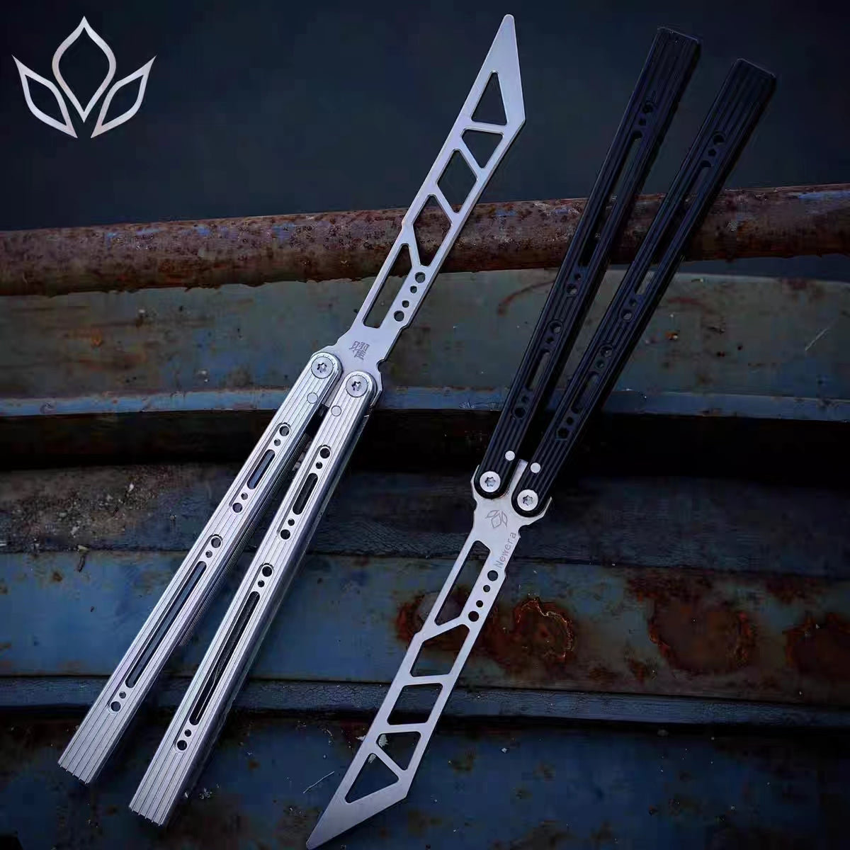 Newera Sunshine Balisong Aluminum Handle Stainles Steel Blade Trainer Bushing
