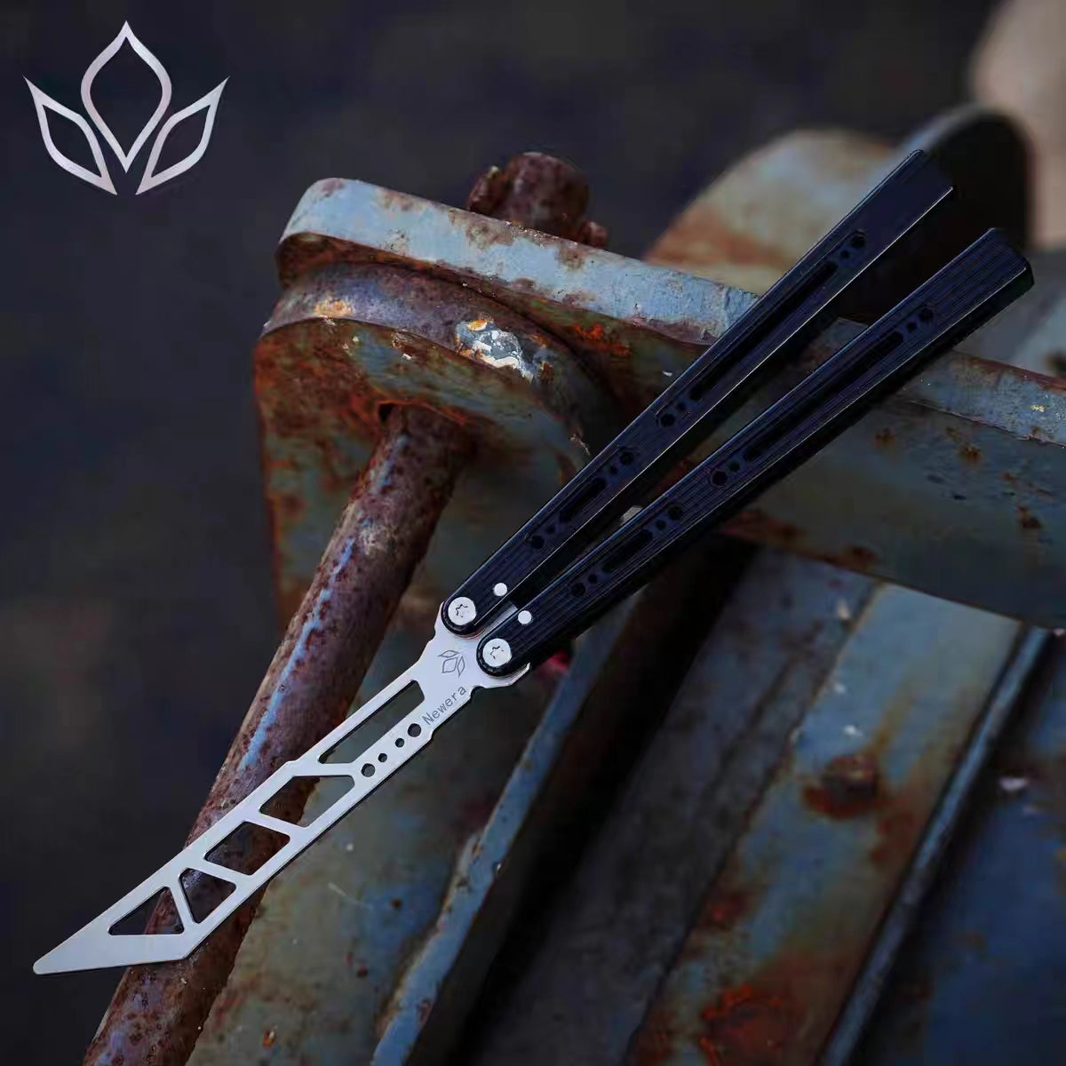 Newera Sunshine Balisong Aluminum Handle Stainles Steel Blade Trainer Bushing