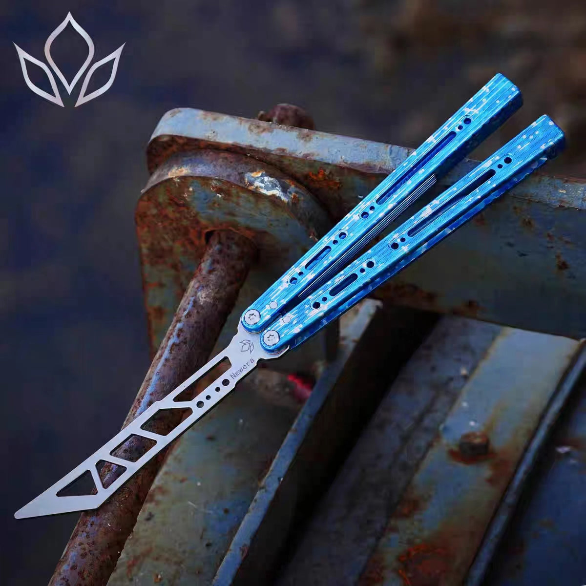 Newera Sunshine Balisong Aluminum Handle Stainles Steel Blade Trainer Bushing