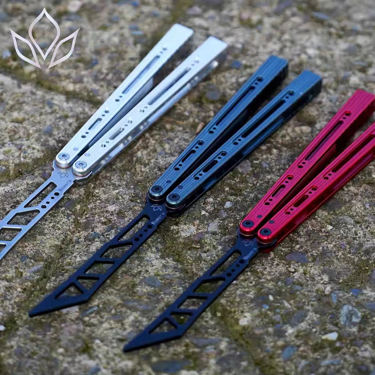 Newera Sunshine Balisong Aluminum Handle Stainles Steel Blade Trainer Bushing