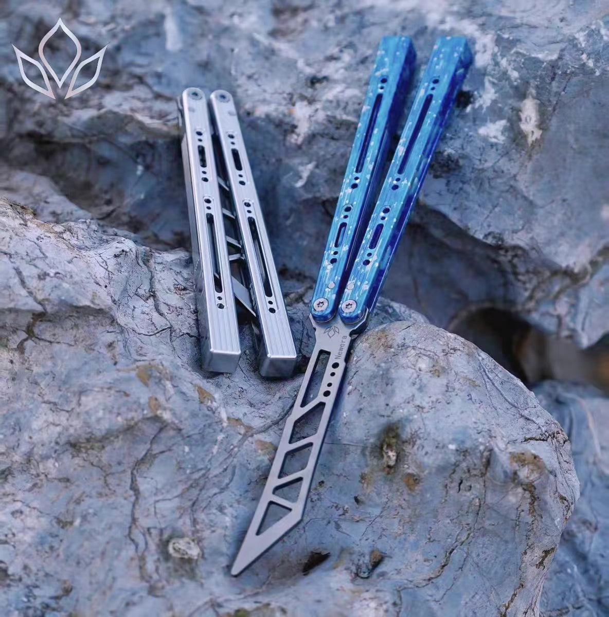 Newera Sunshine Balisong Aluminum Handle Stainles Steel Blade Trainer Bushing