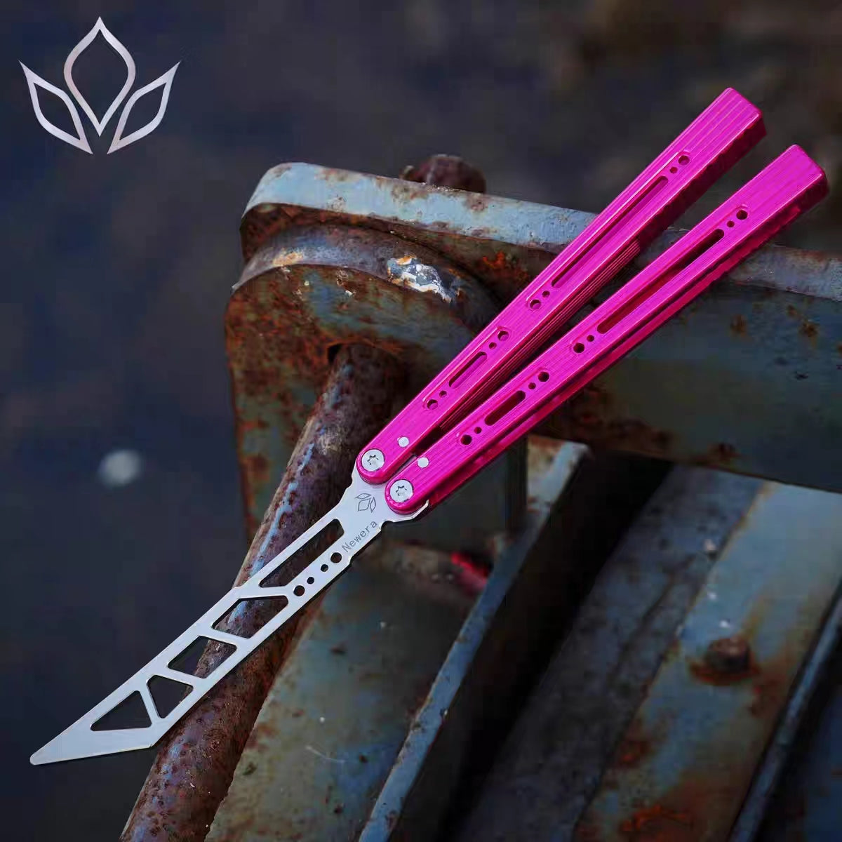 Newera Sunshine Balisong Aluminum Handle Stainles Steel Blade Trainer Bushing