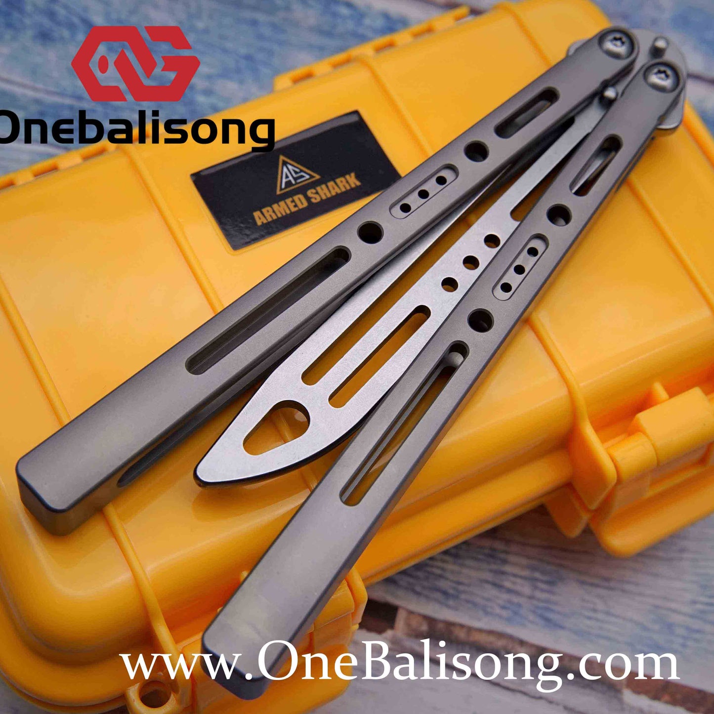 ARMED SHARK sentry clone Titanium handle stainless steel blade Bushing