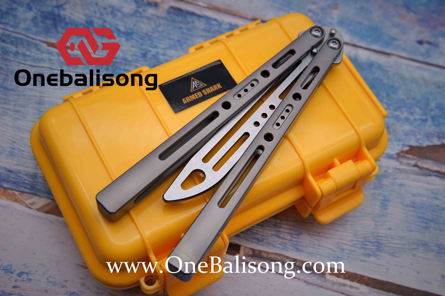 ARMED SHARK sentry clone Titanium handle stainless steel blade Bushing