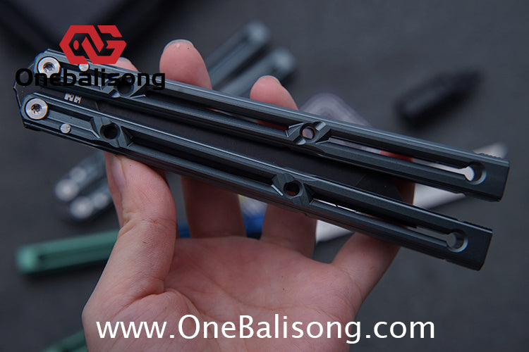 YLG Ying Lingguan Qian Original Balisong 7075 Aluminum Alloy Stainless Steel Blade Bushing