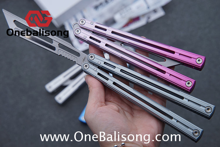 Banshu Creation 8805 Original Balisong Aluminum Alloy Handle Stainless Steel Blade Bushings