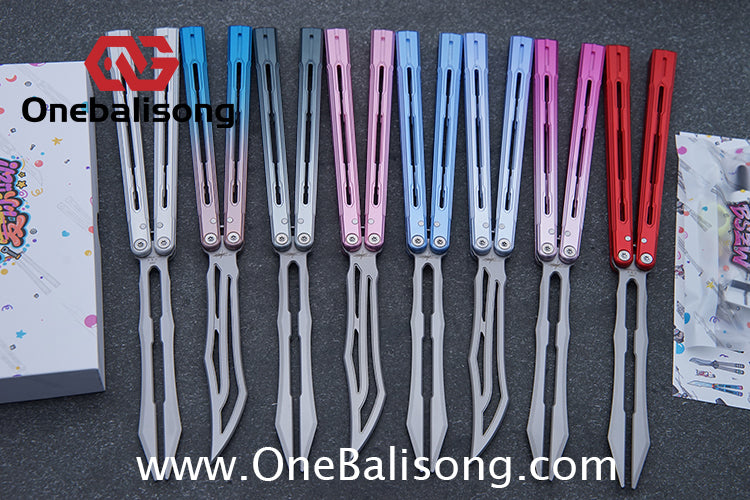 Banshu Creation 8803 Original Balisong 7075 Aluminum Alloy Handle 440C Stainless Steel Blade Bushings