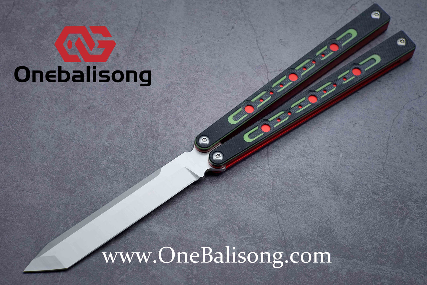 TheOne Original Point Clone Aluminum+Dual Color G10 Handle Stainless Steel Trainer Blade