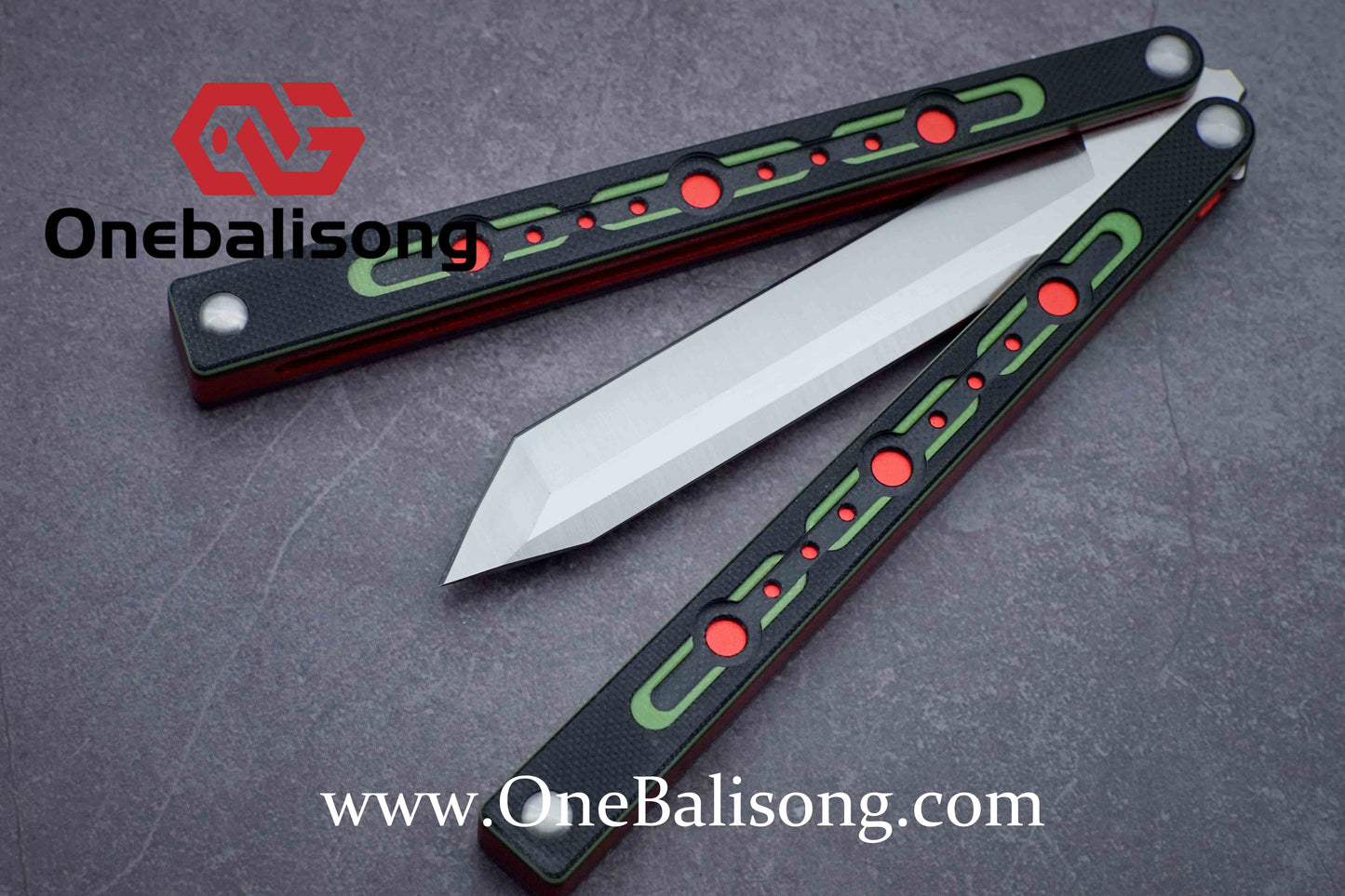 TheOne Original Point Clone Aluminum+Dual Color G10 Handle Stainless Steel Trainer Blade