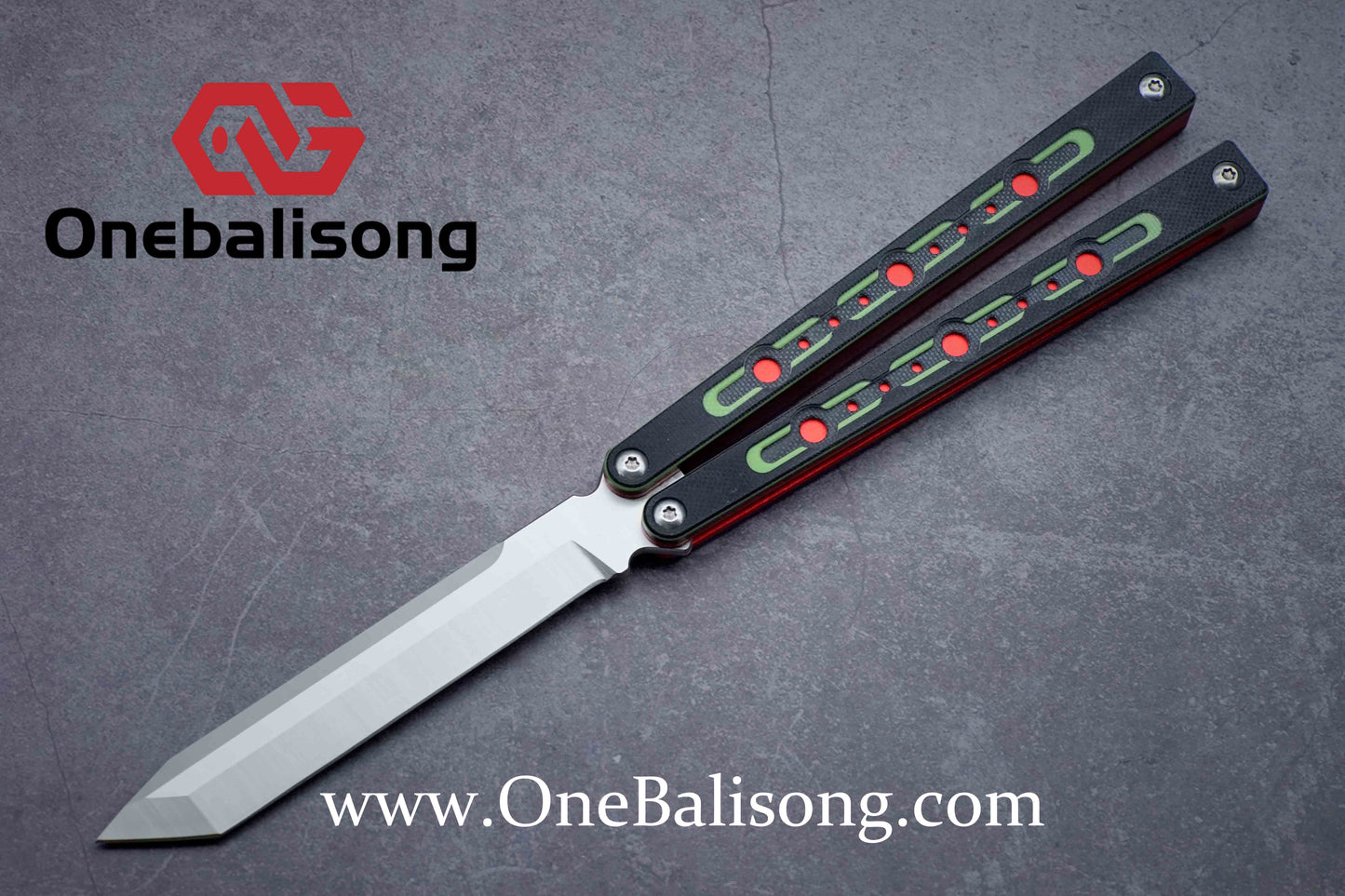 TheOne Original Point Clone Aluminum+Dual Color G10 Handle Stainless Steel Trainer Blade