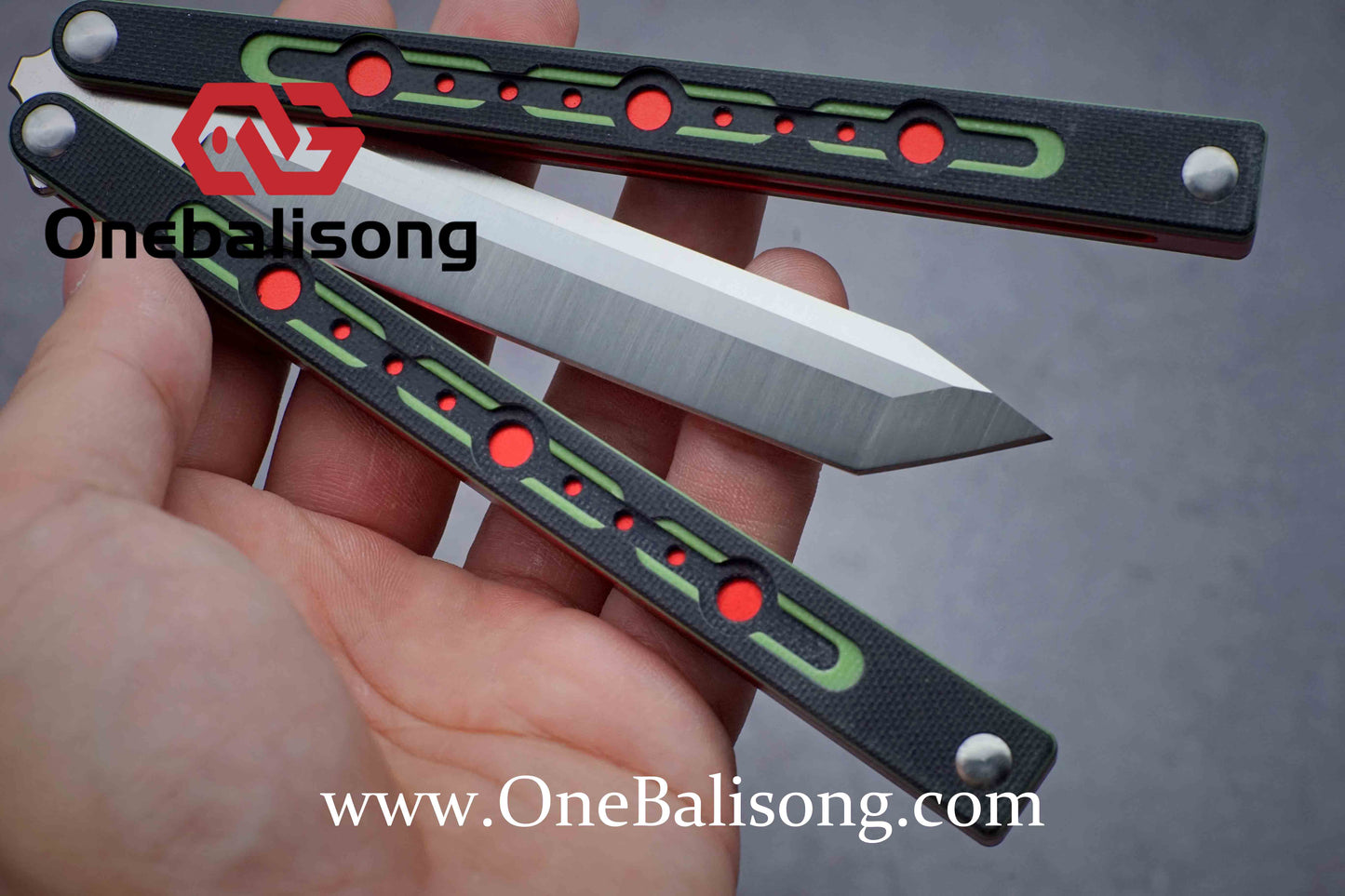 TheOne Original Point Clone Aluminum+Dual Color G10 Handle Stainless Steel Trainer Blade
