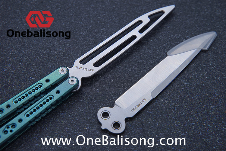 EXTREMES Clone Titanium Handle 440c Blade Balisong