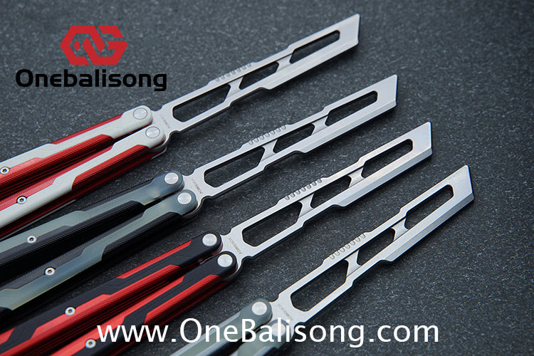 Armed Shark Ajax Clone Seven Series Aluminum Alloy G10 Patch Handle Stainless Steel Trainer Blade Bushing Balisong
