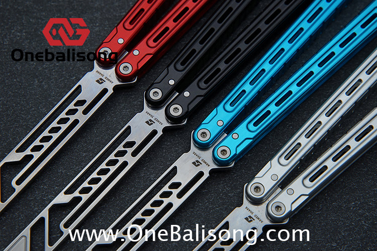 Armed Shark Athena Balisong 7075 Aluminum Alloy Handle 5Cr15 Stainless Steel Trainer Blade