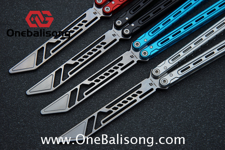 Armed Shark Athena Balisong 7075 Aluminum Alloy Handle 5Cr15 Stainless Steel Trainer Blade
