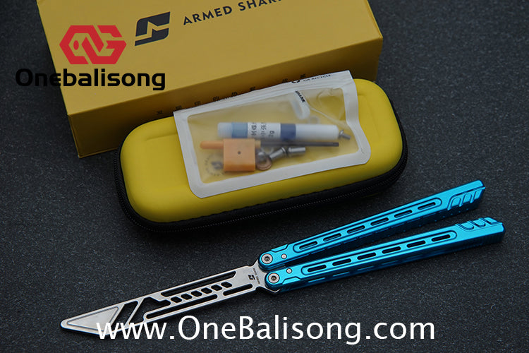 Armed Shark Athena Balisong 7075 Aluminum Alloy Handle 5Cr15 Stainless Steel Trainer Blade