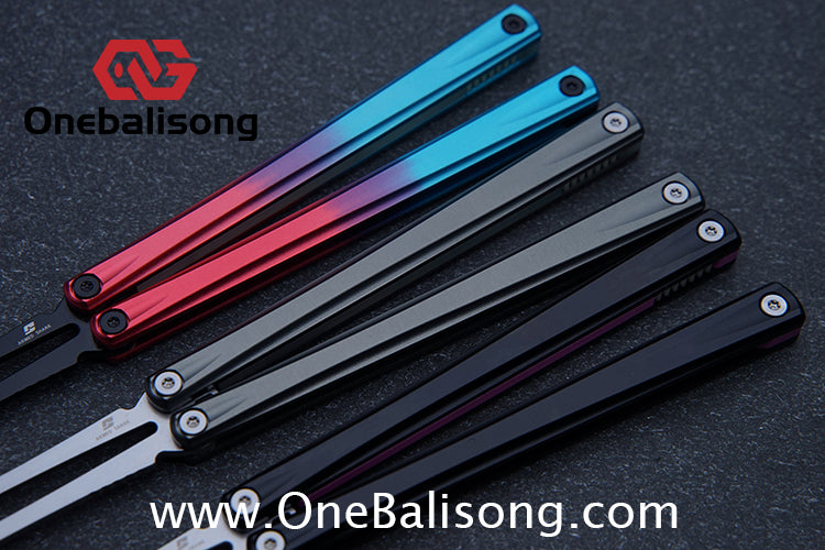 Armed Shark Striker Eureka Balisong 7075 Aluminum Alloy G10 Handle Stainless Steel Blade Bushing