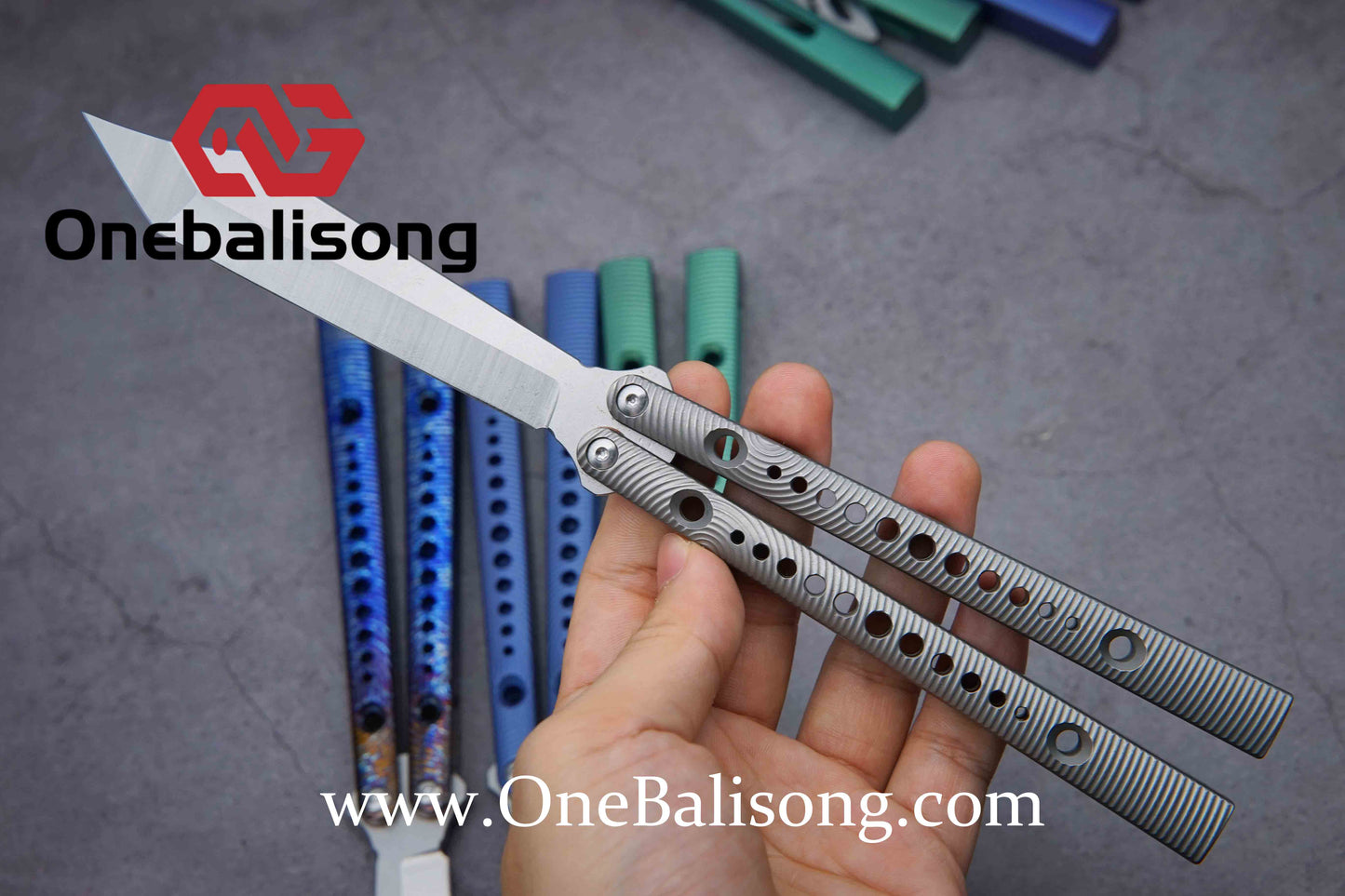 theone corrugation REP clone Titanium alloy-handle stainless steel blade bushings D2