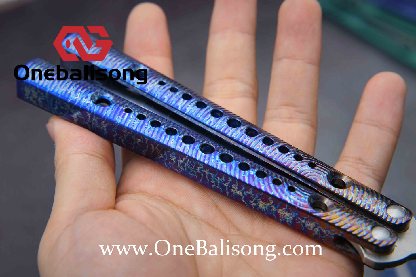 theone corrugation REP clone Titanium alloy-handle stainless steel blade bushings D2