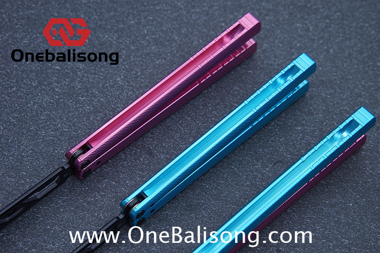 Armed Shark Pacific Ocean Balisong 7075 Aluminum Alloy Handle 5Cr15 Stainless Steel Trainer Blade