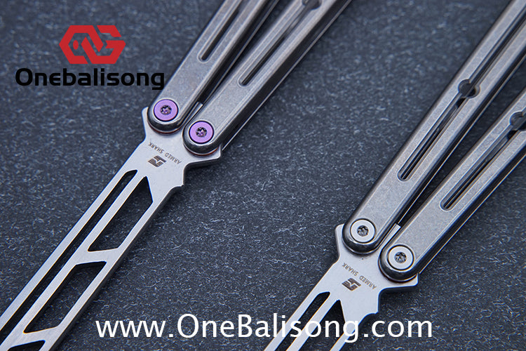 ARMED SHARK Sandwich Titanium Kraken Clone TC4 Titanium Alloy Handle 5CR15 Stainless Steel Blade Bushing