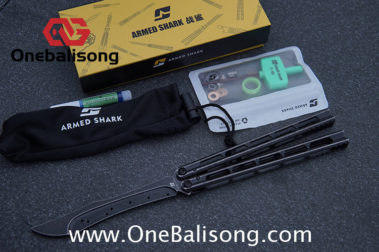 ARMED SHARK Prism Balisong Clone 5CR15 Stainless Steel Handle Stainless Steel Blade Bushings