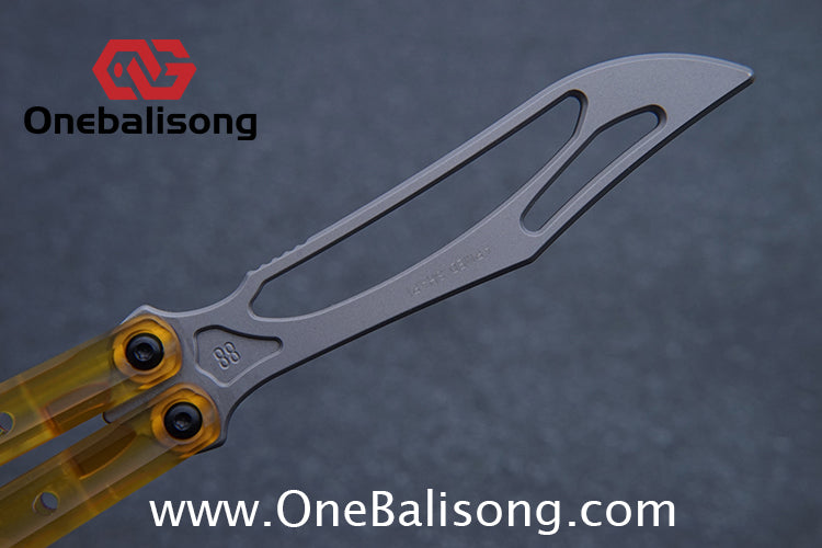 ARMED SHARK PEI Orca Balisong Clone Integrated Handle Made Of PEI Material TC4 Titanium Alloy Blade Bushing
