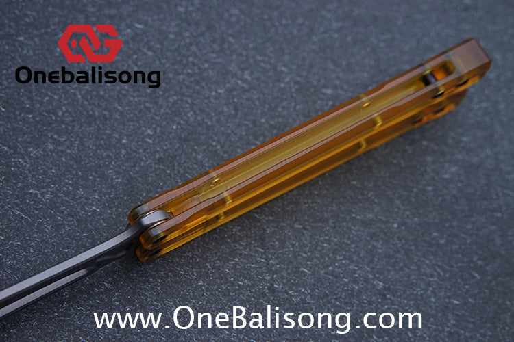 ARMED SHARK PEI Orca Balisong Clone Integrated Handle Made Of PEI Material TC4 Titanium Alloy Blade Bushing