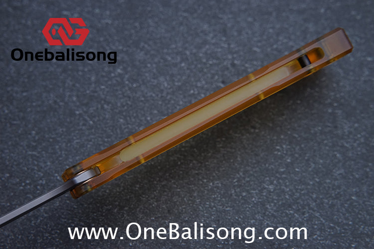 ARMED SHARK PEI Orca Balisong Clone Integrated Handle Made Of PEI Material TC4 Titanium Alloy Blade Bushing