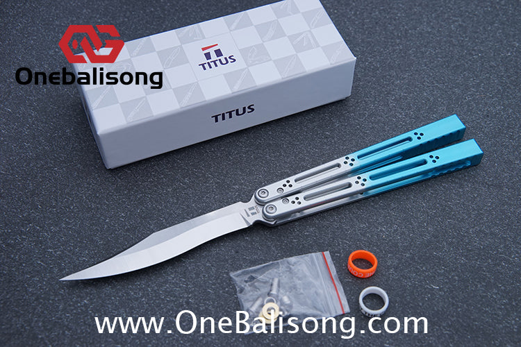 TITUS Bas Balisong Clone 7075 Aluminum Alloy Handle VG10 Stainless Steel Bushing