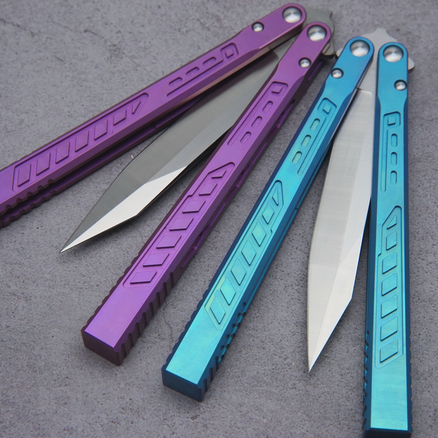 theone falcon clone Titanium-handle stainless blade bushing