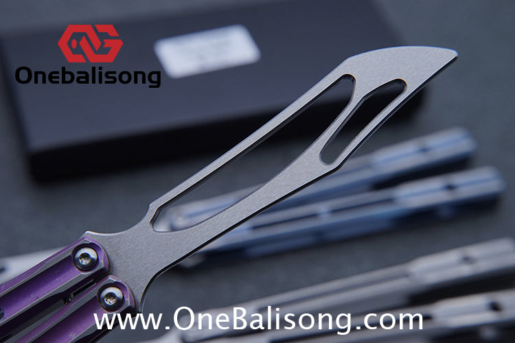Blue River Orca Balisong Flying Butterfly Clone Titanium Alloy Handle Stainless Steel Blade