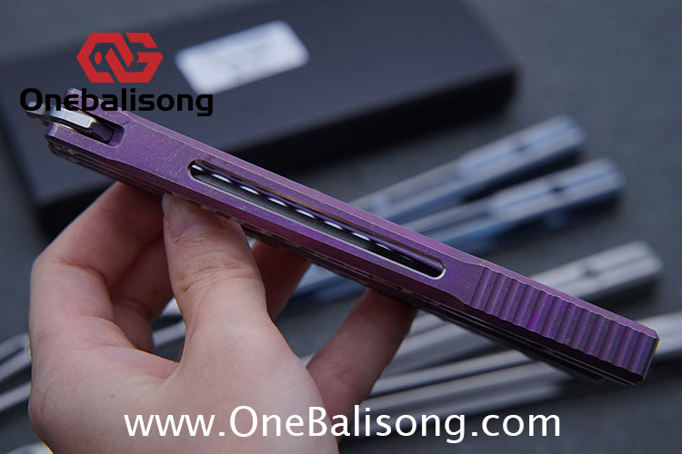 Blue River Orca Balisong Flying Butterfly Clone Titanium Alloy Handle Stainless Steel Blade