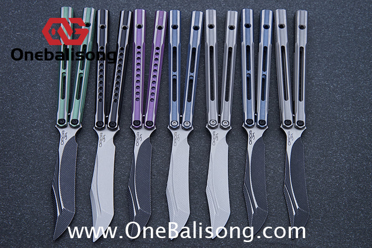 Blue River Orca Balisong Flying Butterfly Clone Titanium Alloy Handle Stainless Steel Blade