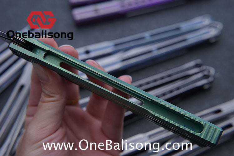 Blue River Orca Balisong Flying Butterfly Clone Titanium Alloy Handle Stainless Steel Blade