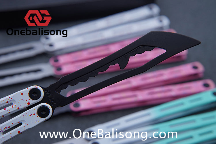Titan Poseidon Balisong Stainless Steel+Coating Handle Stainless Steel Blade Bushings