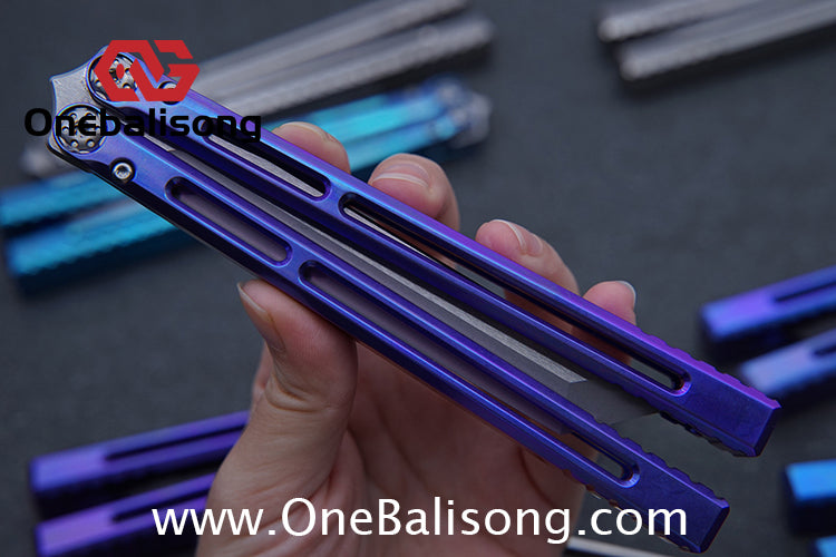 APOCALYPSE TIANQI Telesto Balisong Titanium Alloy Handle+VG10 Stainless Steel Blade Bushing