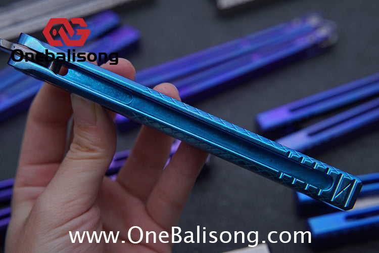 APOCALYPSE TIANQI Telesto Balisong Titanium Alloy Handle+VG10 Stainless Steel Blade Bushing