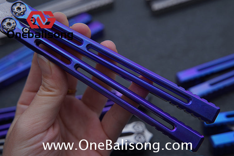 APOCALYPSE TIANQI Telesto Balisong Titanium Alloy Handle+VG10 Stainless Steel Blade Bushing