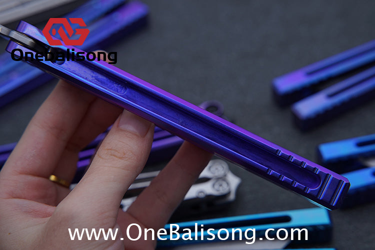 APOCALYPSE TIANQI Telesto Balisong Titanium Alloy Handle+VG10 Stainless Steel Blade Bushing