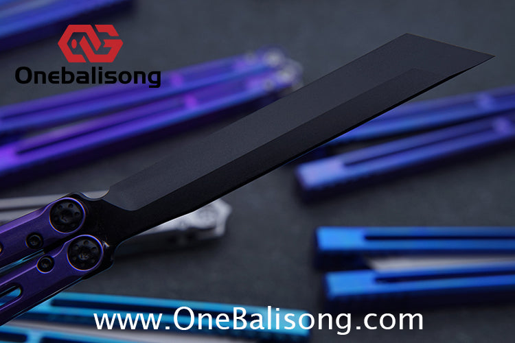 APOCALYPSE TIANQI Telesto Balisong Titanium Alloy Handle+VG10 Stainless Steel Blade Bushing