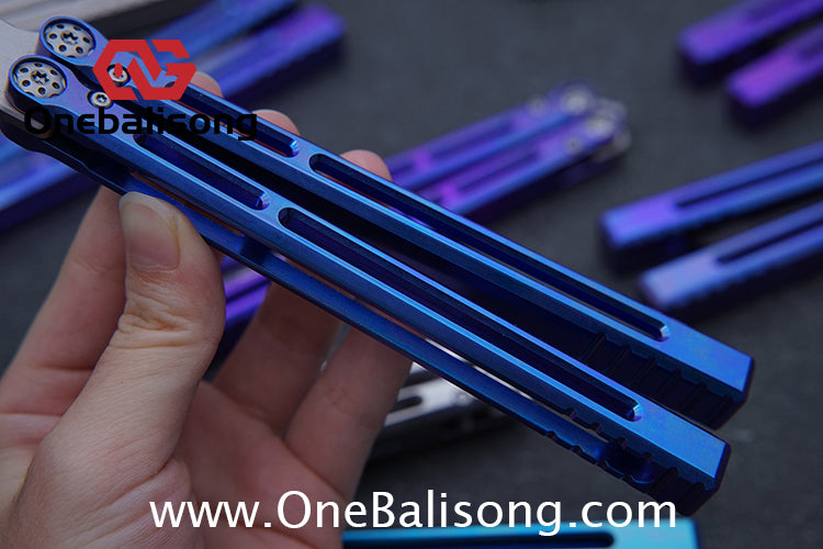 APOCALYPSE TIANQI Telesto Balisong Titanium Alloy Handle+VG10 Stainless Steel Blade Bushing