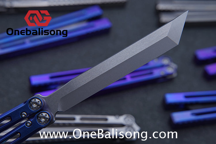 APOCALYPSE TIANQI Telesto Balisong Titanium Alloy Handle+VG10 Stainless Steel Blade Bushing
