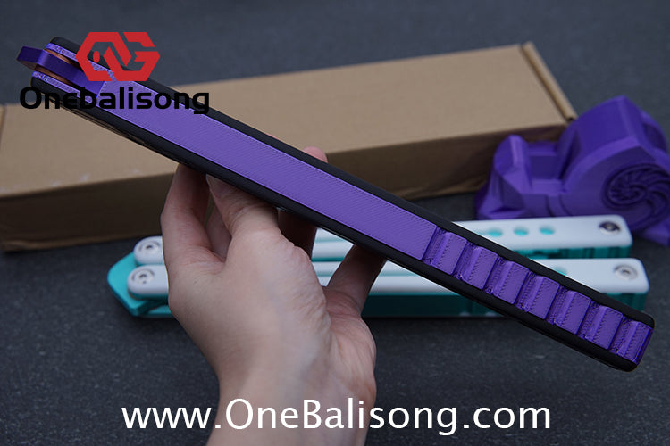 Giant nautilus Balisong Plastic Trainer Outdoor Safe EDC Practice Knife Fancy Folding Knife