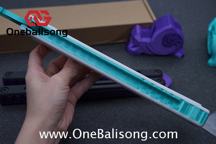 Giant nautilus Balisong Plastic Trainer Outdoor Safe EDC Practice Knife Fancy Folding Knife