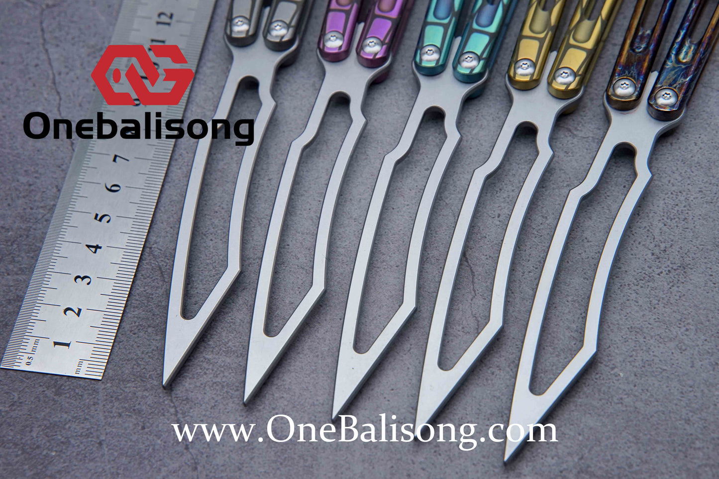 theone viper clone Titanium handle Damascus blade bushing One-piece structure